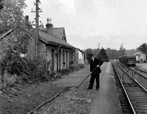 Porter Prints: Mr. John Rumney, the 64 year old porter at Eastgate Railway Station, Durham