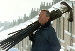 Brushes Prints: Mr. Phil Bowden of Benwell who is a third generation chimney sweep
