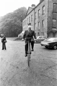 Houses And Housing Prints: Mr Philip Yorke takes a trip around the grounds of his house on a Penny Farthing