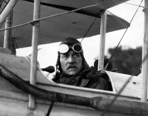 Former Prints: Mr Ramsay MacDonald in the aeroplane in which he flew to London on urgent State business