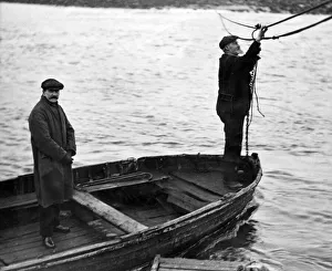River Prints: Mr Robert Wheatley of Cambois, who has operated a ferry across the River Wansbeck for