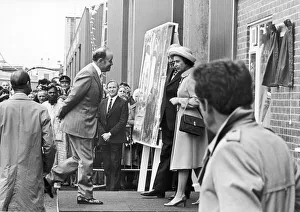 Cleveland Prints: Mr Stan Wright Tees Dock manager seen here with the Queen after she unveiled the plaque