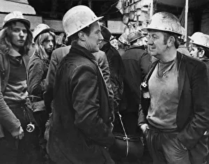 Mr. Tom McGuinness at the pithead of his colliery near Bishop Auckland, County Durham