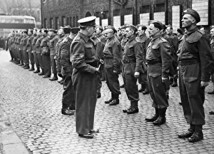 Mr W G Marks, manager of the Liverpool Corporation Passenger Transport Depot inspecting a