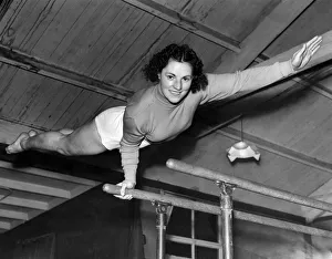 Fitness Prints: Mrs. Bell (hand balancing) as Clarice Hanson before her marriage won this championship
