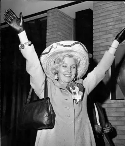 Winner Prints: Mrs Billy McNeill, and the Celtic wives fly home to Prestwick Airport, Scotland