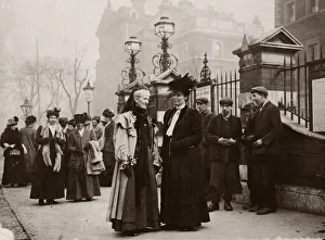 Demonstration Prints: Mrs Charlotte Despard LEFT Suffragette Circa 1908 Despard became a member of