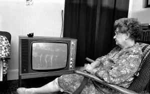Mrs. Christina Teatheredge of South West London watches Z cars in black