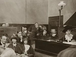 00007 Prints: Mrs Dora Montefiore Suffragette October 1913 Pictured in Court 1910s
