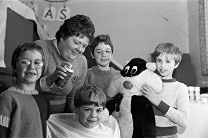 Spray Prints: Mrs Janet Durkin gives hair-colouring treats to youngsters at Marsden playgroup