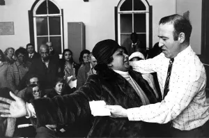 00086 Prints: Mrs. Kay Manning: Her stomach pains vanished as faith healer Mr