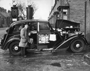 Mrs Kinoshita, of Lytham, pictured with his 16 horse power car in which four people can