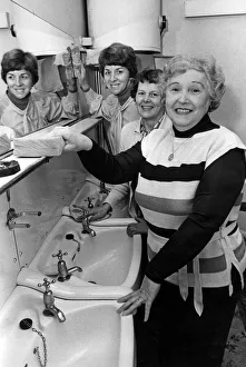 Public Prints: Mrs Margaret Betteney, senior attendant at Chester-le-Street loo with attendants Jean