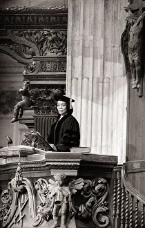 Civil Rights Prints: Mrs Martin Luther King March 1969 Addressed the congregation at St Paul