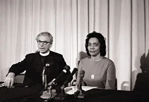 Civil Rights Prints: Mrs Martin Luther King March 1969 With Canon Collins of St Pauls