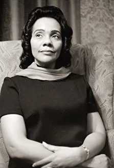 Civil Rights Prints: Mrs Martin Luther King March 1969 Photographed at her London Hotel