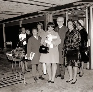 Civil Rights Prints: Mrs Martin Luther King March 1969 seen here arriving at London Airport with her daughter