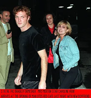 Mrs Merton star Caroline Aherne arrives at the opening of the Manchester Uniteds Red