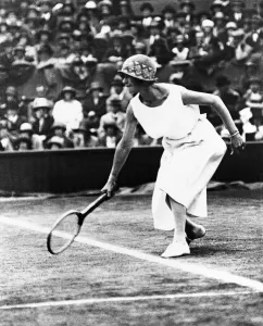 00200 Prints: Mrs Satterthwaite competeting in the 1924 Wimbledon tennis championship
