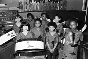 00597 Prints: Mrs Sunderland Schoolsfest: Janet Reid (right) leader of the Birkby Junior Steel