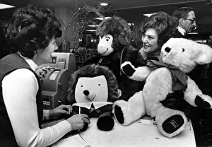Mrs Suzanne Delville buys toys for her grandchildren during a shopping spree Rackhams