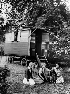 Caravans Prints: Mrs Winifred Ashworth of Wilmslow who took the part of the farmer