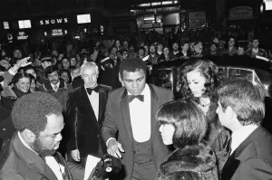 20th Centur Prints: Muhammad Ali attends a film premier 18th December 1980