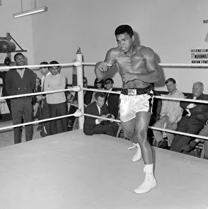 Muhammad Ali (Cassius Clay) training at the B. B. B. of C gym