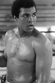Portrait Posed Prints: Muhammad Ali (Cassius Clay) training at his Pennsylvanian mountain retreat for his fight