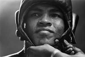 Muhammad Ali (Cassius Clay) training at his Pennsylvanian mountain retreat for his fight