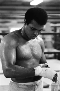 01009 Prints: Muhammad Ali (Cassius Clay) training at his Pennsylvanian mountain retreat for his fight