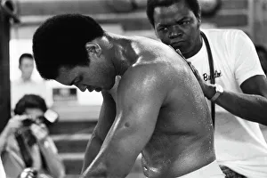 Muhammad Ali (Cassius Clay) training at his Pennsylvanian mountain retreat for his fight