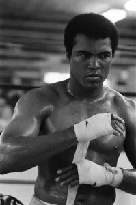 Muhammad Ali (Cassius Clay) training at his Pennsylvanian mountain retreat for his fight