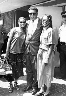 Muhammad Ali (Cassius Clay) former world heavyweight boxing champion arriving