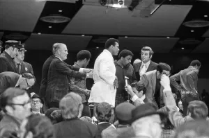 00435 Prints: Muhammad Ali having a pre-fight medical ahead of his clash with Smoking Joe Frazier to be