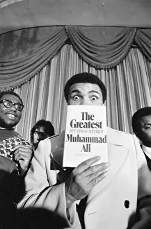 Muhammad Ali holding a press conference to publicise his book