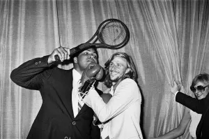 Muhammad Ali meets Bjorn Borg the reigning Wimbledon Champion. 7th July 1979
