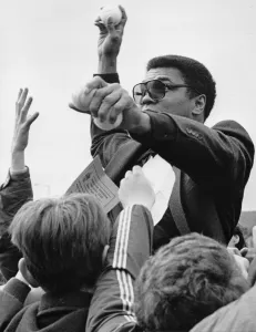 00089 Prints: Muhammad Ali at Nuneaton. The boxing legend brought his own kind of magic to thrill