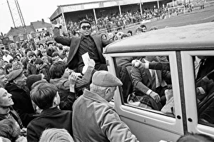 01358 Prints: Muhammad Ali at Nuneaton. The boxing legend brought his own kind of magic to thrill
