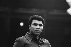 01324 Prints: Muhammad Ali seen here at the Royal Albert Hall for the Joe Bugner vs Albert Lovell fight