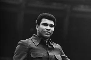 Muhammad Ali seen here at the Royal Albert Hall for the Joe Bugner vs Albert Lovell fight