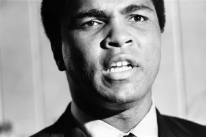 Portrait Posed Prints: Muhammad Ali at a supermarket in Stretford to promoting the drink Ovaltine