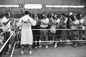 Press Conference Prints: Muhammad Ali talks to reporters in his training camp ahead of his upcoming fight against