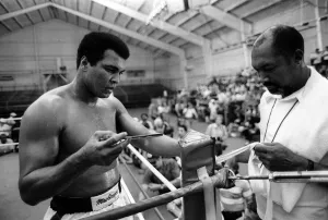 00127 Prints: Muhammad Ali in training ahead of his world heavyweight title comeback fight against WBC