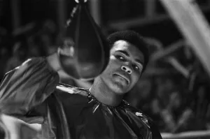 Muhammad Ali training at Caesars Palace ahead of his non-title fight against Britain