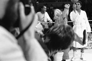 Muhammad Ali at his training camp ahead of his fight with Richard Dunn in Munich