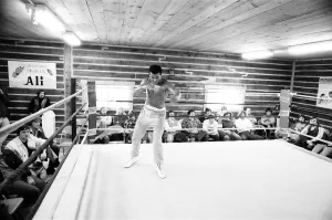 00435 Prints: Muhammad Ali training at his camp in Deer Lake Pennsylvania January 1974