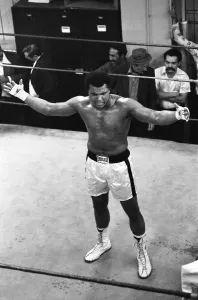 Muhammad Ali training at Gleasons Gym in New York ahead of his third fight with Ken
