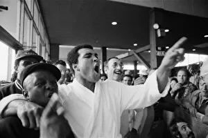 Muhammad Ali in his truing camp at the Concord Hotel in Catskill Mountains