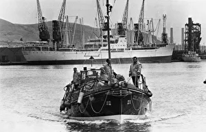 Crew Prints: The Mumbles lifeboat William Gammon returned to Swansea yesterday after an &pound
